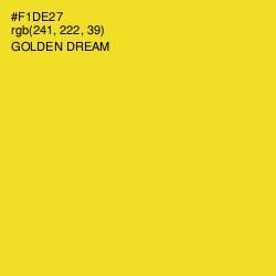 #F1DE27 - Golden Dream Color Image